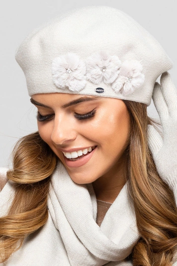 Kamea Damen Baskenmütze Kopfbedeckung Herbst Winter Alaska, Beige