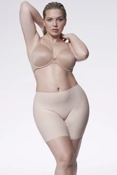 Julimex Damen Unterhose musterlos Shorts Bermudas Lingerie Bermudy, Beige