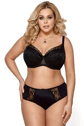 Gorsenia K448 Caren Dame Bügel BH regulierbar Voll Cups  große Brüste, Schwarz