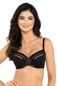 Gorteks Damen Bügel BH leicht gepolstert Netz regulierbar Luna/B4 , Schwarz