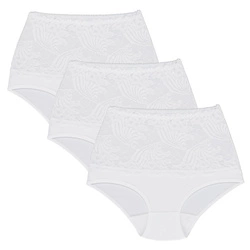 Wolbar Damen Sexy Shapewear-Slips 3-er Pack Spitze Miederslip Hohe Taille Figurformende WB207,