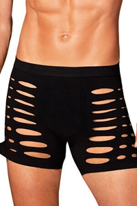 Obsessive Herren Boxershorts Bund Sexy Klassisch Musterlos Reizwäsche M104, Schwarz