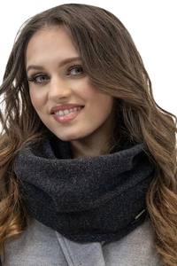 Vivisence Damen Schal Winter Loop Modischer Gemütlich Wärmendem Garn Kalte 7108, schwarze Melange
