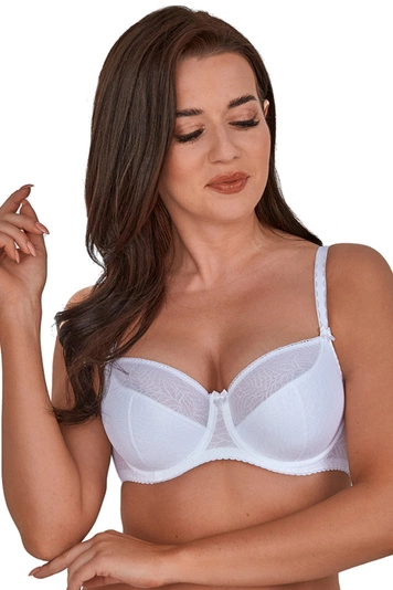 Gaia Damen Bügel BH Unterwäsche regulierbar  große Brüste 594 Sandy, weiß 2