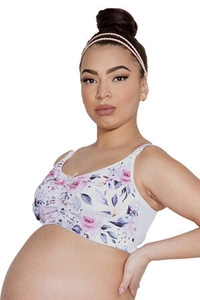 Mitex Damen Still BH Top Schwangerschaft Umstandswäsche Easy Bra, Blau
