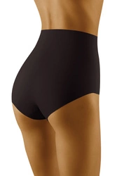 Wolbar Dame Slip Hoher Bund Shapewear Klassisch Nahtlos Unterhose WB441, schwarz