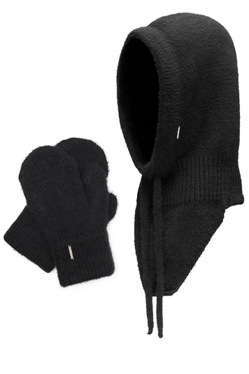 Vivisence Winterset Für Damen Schalmütze Mit Und Warme Fausthandschuhe Mit Fleecefutter Hergestellt Aus Weichem Warme Garn Perfekt Für Kalte Wintertage, 