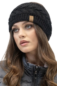 Vivisence Damen Stirnband Winter Dickem Garn Perfekter Anpassung Optimalen 7094, schwarz