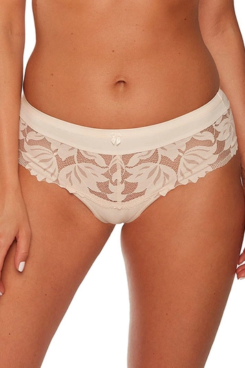 Gaia Dame Slip Brazilian Ausgeschnitten Spitze Trendig Komfortabel 1135B, Beige