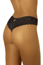 Wolbar Zauberhafter Damen String Mit Rüsche WB28, schwarz