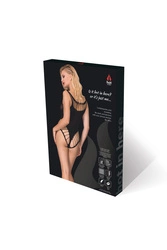 Hot in Here Dame Body Reizwäsche Durchsichtig Geblümt Streifen Sexy Ultra,