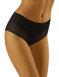 Wolbar Damen Slips Panties Höschen Hohe Taille Slips Hoher Taillenslip Bauchkontrolle Glatte Beschichtete Für den Alltag Unterhosen Maxi-Slip WB129, schwarz