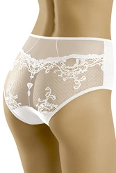 Wolbar Dame Slip Mit Hohem Bund Klassisch Elegant Spitze Netz Mesh Höschen Unterhose WB479, 