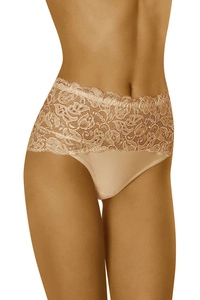 Wolbar WB414 Dame Slip Unterhose hoher Bund Unterwäsche, beige