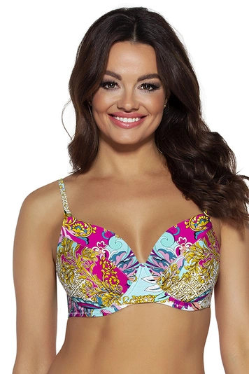 Ava Damen Bikinioberteil Bademode Bikinihose Gemustert Klassisch Strandmode SK-172, 