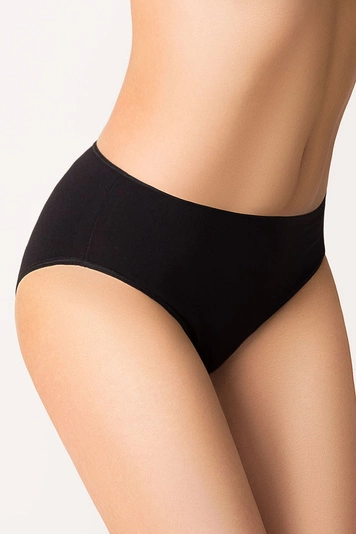 Vivisence Damen Slip Unterhosen Glatt Unterwäsche Ganztägiger Komfort 4002, schwarz