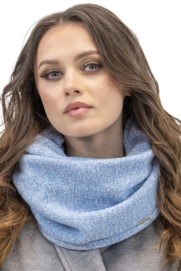Vivisence Damen Schal Winter Loop Modischer Gemütlich Wärmendem Garn Kalte 7108, hellblaue Melange
