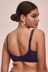 Alles Dame Soft-BH Netz Träger musterlos regulierbar  Havana 01, Dunkelblau