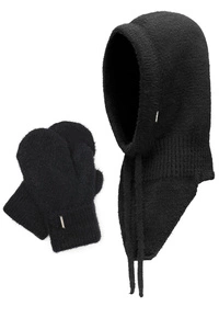 Vivisence Winterset Für Damen Schalmütze Mit Und Warme Fausthandschuhe Mit Fleecefutter Hergestellt Aus Weichem Warme Garn Perfekt Für Kalte Wintertage,