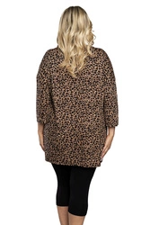 Italian Fashion Dame Schlafanzug Pyjama 2-teiliger Set Leopardenmuster Pantera, 