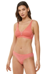 Triumph Dame Slip Hoher Bund Spitze Geblümt Ausgeschnitten Triumph Dame Brazilian Slip Aura Spotlight , Pink