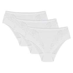 Wolbar Damen Maxi-Slip Mit Spitzeneinsatz 3-er Pack Komfortabel Elegant Unterwäsche WB51,