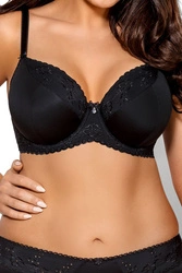 Ava 1627 Dame Bügel BH regulierbar gepolstert Dessous , Schwarz