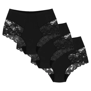 Wolbar Dame Slip 3er Pack Spitze Miederslip Shapewear Figurformende Sexy  WB184,