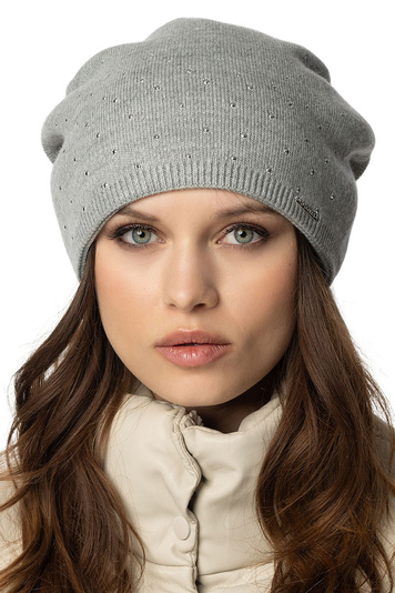 Vivisence Damen Wintermütze mit Klassischem Schnitt Warme Gemütlich Mütze für Frauen Garn Verziert Perfekter Passform Ideal für Kalte Wintertage Modell 7013, Hellgrau