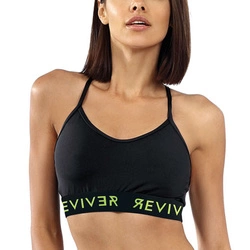 Reviver Damen Sport-BH Träger Soft Bügellos Komfortabel Gymnastik Training F5523, Schwarz