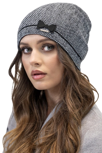 Vivisence Damen Mütze Winter Strickmütze Warme Wintermütze Wollzusatz Elegante 7003, schwarz