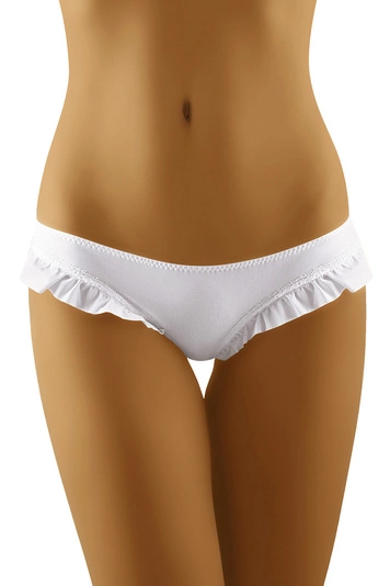 Wolbar Dame Slip Klassisch Einfarbig Unterhose Dessous Alltag Rüschen WB476,