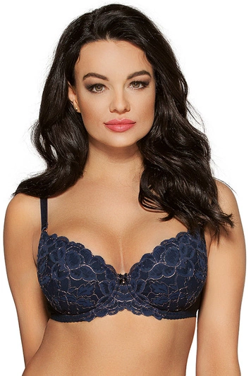 Ava Dame Push-Up BH Geblümt Träger Schleife Spitze Netz Einlagen 1990 Casabella, 