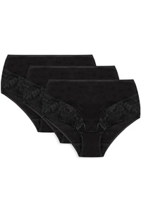 Vivisence Dame Slip Unterhose Spitze Bund Gummispitze Unterwäsche Klassisch 4008,