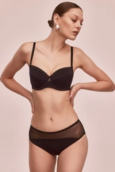 Alles Elena II U Bügel BH Dame Dessous gepolstert musterlos abnehmbar EU, Schwarz