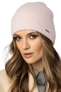 Vivisence Damen Mütze Winter Weich Strickmütze Umschlag-Saum Innenfutter 7096, puderrosa