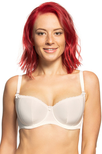 Gaia Damen Bügel-BH leicht gepolstert trägerlos 835 Audrey, Weiß
