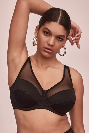 Alles Havana Soft BH Dame glatt musterlos regulierbar EU, Schwarz