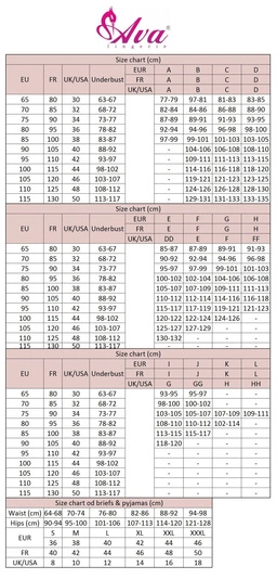 Ava SK-65 Dame Bikini BH Soft Cups Bademode regulierbar, Blau-Orange