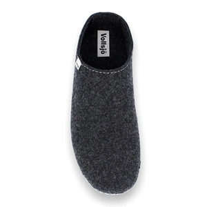 Vollsjö Herren Pantoffeln aus Filz Hausschuhe Dunkelgrau Filzschuhe für Männer, Klassisch und Gemütlich Freizeitschuhe Filzpantoffeln , Heimschuhe, Hergestellt in der EU, Dunkelgrau