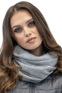 Vivisence Damen Winter Loop-Schal Eleganter Wärmendes Warmem Garn Vielseitig Winterschal Frauen Eleganten Doppelt Um Den Hals Tragbar Perfekt Kalte Wintertage Modell 7106, hellgrau