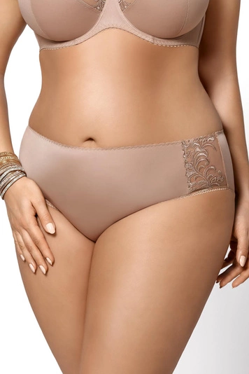 Gorsenia K379 Victoria Slips Dame Maxi Dessous Stickerei normaler Bund, 