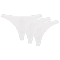 Wolbar Dame String 3er Pack Musterlos Glatt Bund Unterwäsche  WB159,