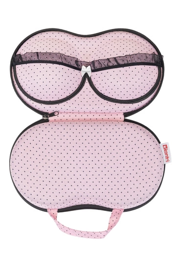 Kontri BH-Aufbewahrungstasche mit Accessoires BH Kofferorganizer Unterwäsche Etui Zubehör E1002 , Hellpink