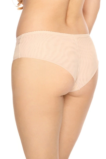 Gaia Dame Slip Unterhose Tüll Netz Unterwäsche 930B Aleksandra, Beige