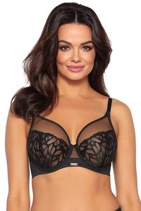 Ava Dame Soft BH Weiche Schalen Netz Tüll Stickerei Klassisch Alltag 2057 Monarch,