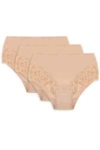 Vivisence Dame Slip Unterhose Spitze Bund Gummispitze Unterwäsche Klassisch 4008,