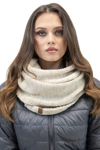 Vivisence Loop Schal Strick Zweimal Gefaltet Ideal Wärm Für Wintertage 7103, hellbeige