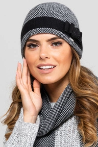 Kamea Damen Mütze Kopfbedeckung Herbst Winter Katalonia, Schwarz