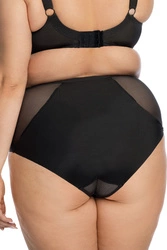 Gaia Dame Slip Stickerei Netz Voll Blumenmuster Klassisch Zweifarbig 1130P Filipa , Schwarz